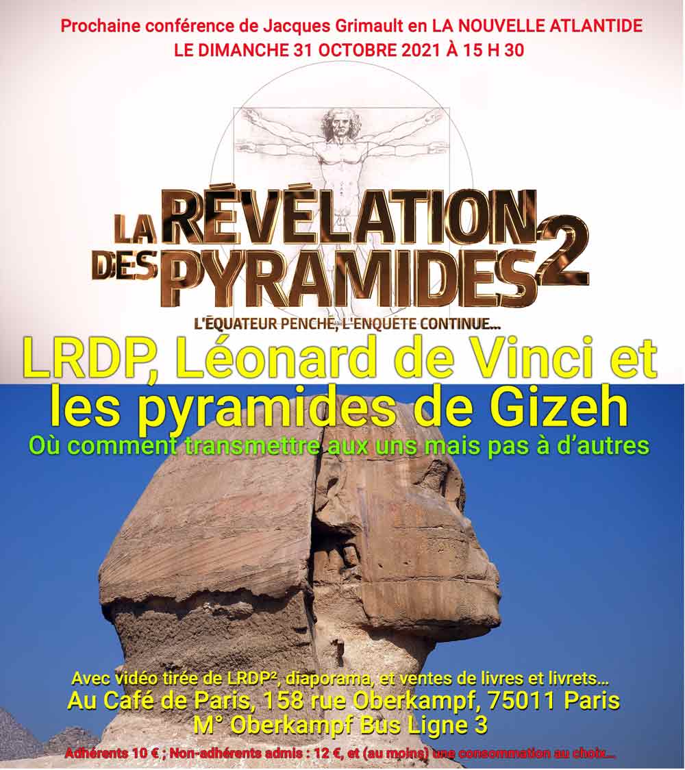 Conférence | Léonard De Vinci, les Pyramides et l'équateur penché